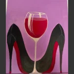 Wine & Heels | Modern Glam Art Painting